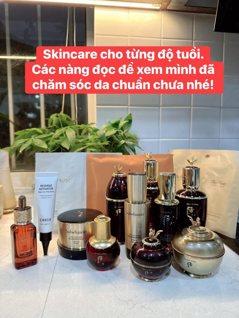 Chu trình dưỡng da cho từng độ tuổi