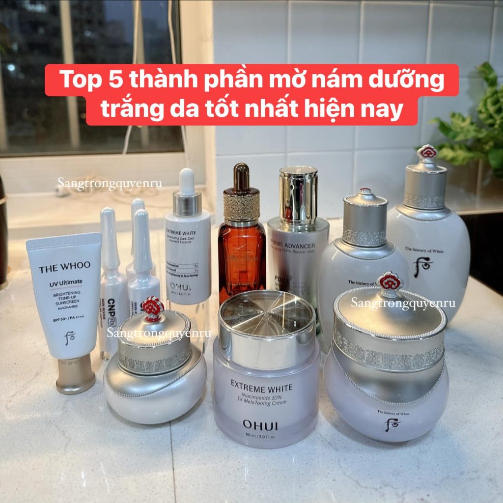 Tốp 5 Hoạt chất trắng da mờ nám hiệu quả.