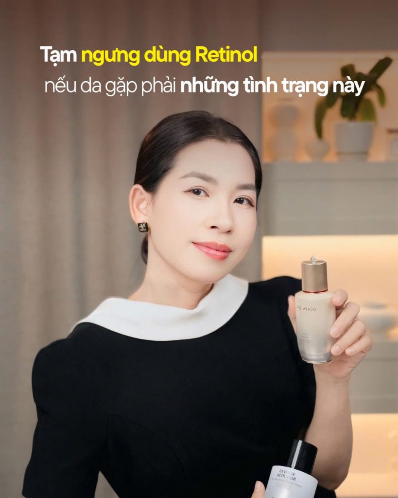 Dùng Retinol bị bong tróc 